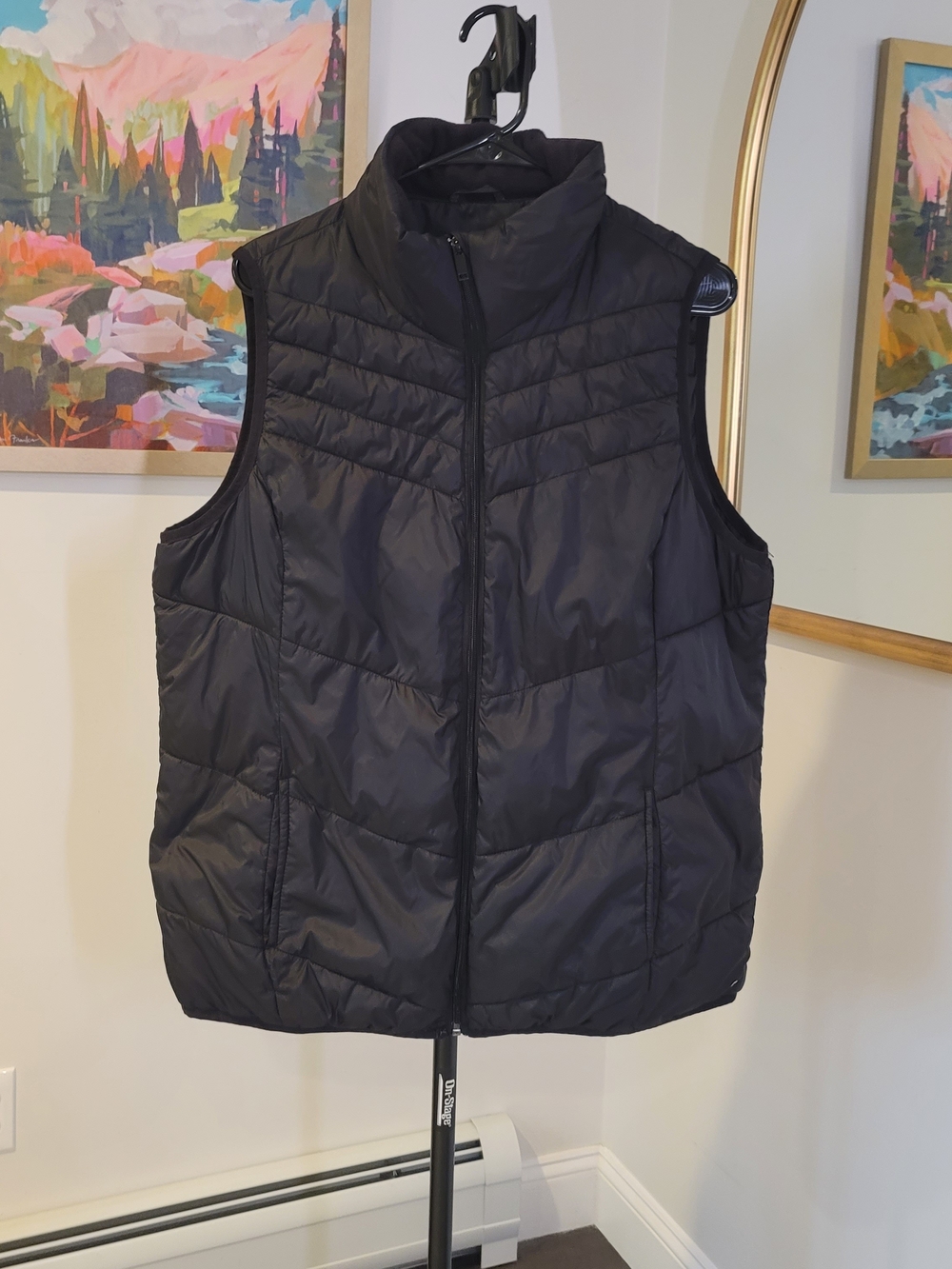 Xersion Black Puffer Vest Packable Women's Size XXL